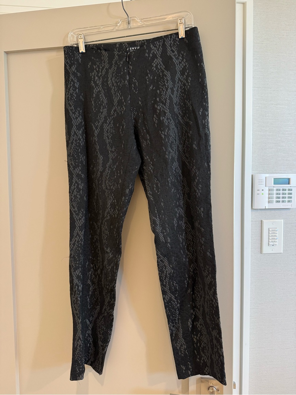 envy Black Snake-Effect Skinny Pants